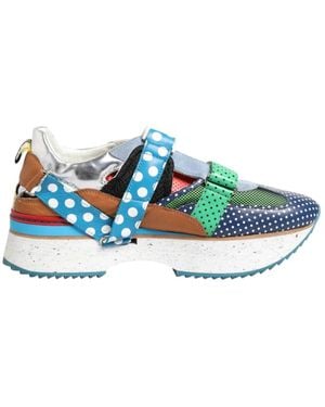 Dolce & Gabbana Bunte Polka Dot Low Top Sneakers - Blau