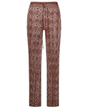 Silvian Heach Slim-Fit Trousers - Marrone