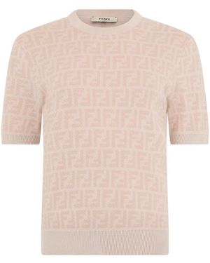 Fendi Ff Wollpullover - Natur