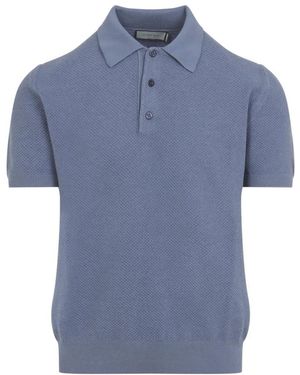 Canali Truien & Vesten ,Blauw ,Katoen Cotton Knit Sweater