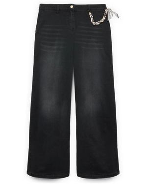 FIORELLA RUBINO Wide Jeans - Negro