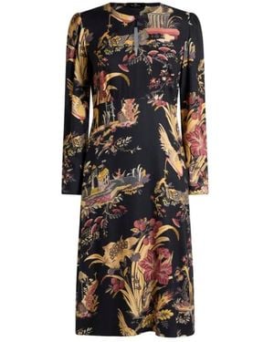 Etro Midi Jurk - Zwart