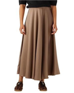 Y.A.S Rokken Yaspella Hw Volume Ankle Skirt - Bruin