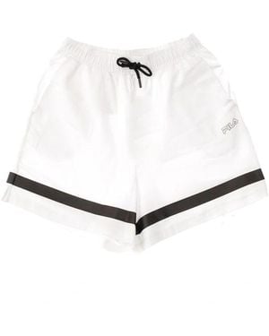 Fila Sportliche High-Waist Shorts - Weiß