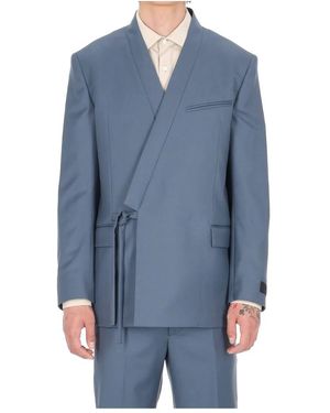 KENZO Doppelreihige, Maßgeschneiderte Kimono-Jacke - Blau