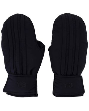 Y-3 Accessoires ,Zwart ,Zwarte Synthetische Handschoenen - Blauw