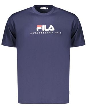 Fila Tops ,Blauw ,Katoen Valsera Regular Logo T-Shirt
