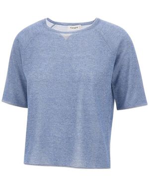 Kangra Truien & Vesten ,Blauw ,Katoen Ronde Hals Gebreid
