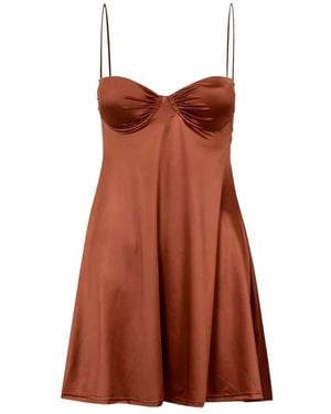 FK Kurzes Wickelkleid - Braun