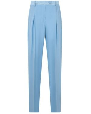 Alberta Ferretti Straight Trousers - Blue