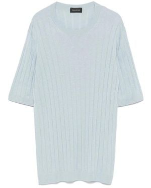 Tagliatore Round-Neck Knitwear - Blue