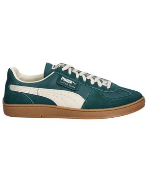 PUMA Fitness ,Groen ,Leer Super Team Sneakers