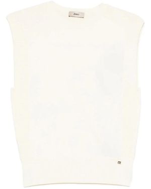 Herno Round-Neck Knitwear - Blanc