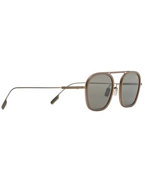 ZEGNA Accessoires ,Bruin ,Ez 0306 Metal Zonnebril - Metallic