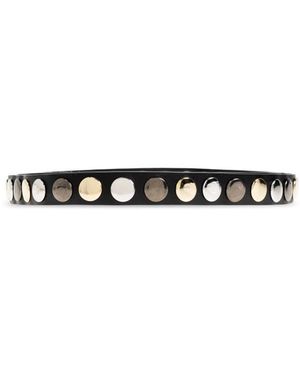 IRO Accessoires ,Zwart ,Leer Leren Riem Met Kliksluiting