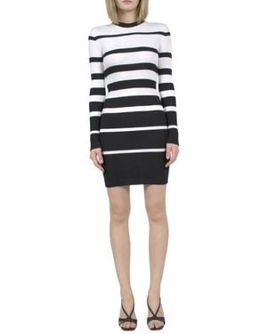 Moschino Kleedjes ,Zwart ,Wol Gebreide Jurk