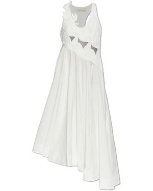Zimmermann Luna Appliqué Midi Jurk - Wit