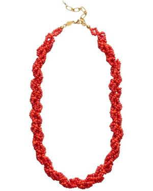Anni Lu Scarlet Wave Necklace - Rood