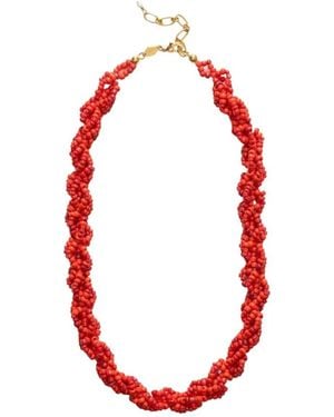 Anni Lu Scarlet Wave Necklace - Rood