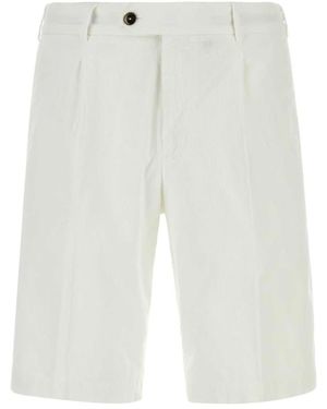 PT Torino Stretch Corduroy Bermuda Shorts - Wit