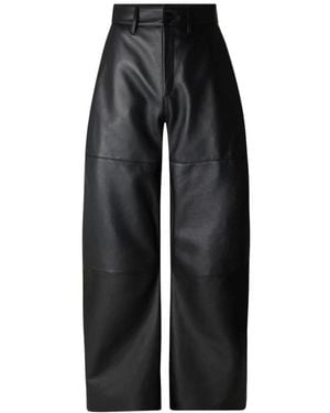 Soeur Leather Trousers - Black