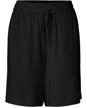 SELECTED Korte Broeken ,Zwart ,Linnen Zonshorts