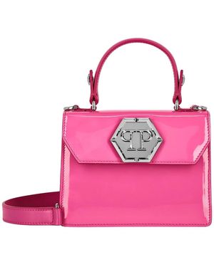 Philipp Plein Tassen ,Roze ,Leer Small Handle Bag Superheroine