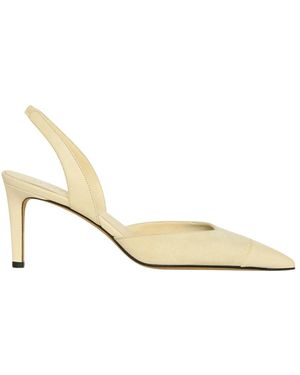 Kiton Suede slingback pumps - Mettallic