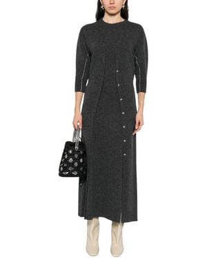 Rabanne Kleedjes ,Grijs ,Knitted Kleedjes - Zwart