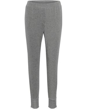 My Essential Wardrobe Broeken ,Grijs ,Polyester Donkergrijs Melange Joggingbroek