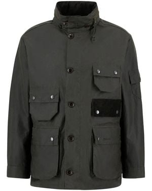 Barbour Editor Waxed Jacket - Schwarz