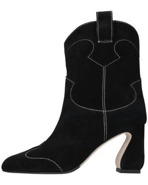 Sergio Rossi Schoenen ,Zwart ,Leer Si Rossi Boot