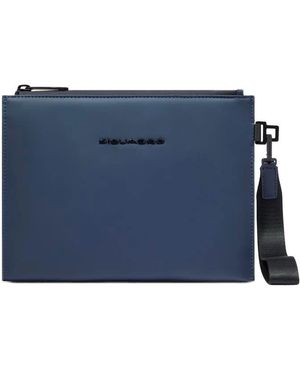 Piquadro Tassen ,Blauw ,Polyester Corner 2.0 Pochette