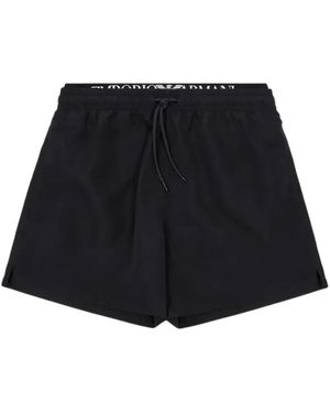 Emporio Armani Luxuriöse Strandbademode Für Männer - Schwarz