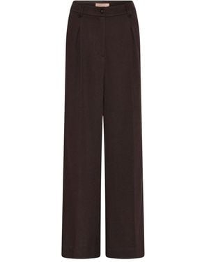 GUSTAV Wide Trousers - Marrón