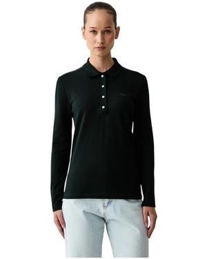 Lacoste Slim Fit L.12.D Stretch Mini Piqué Polo - Schwarz
