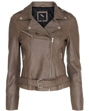 Btfcph Jassen ,Bruin ,Leer Biker Jacket