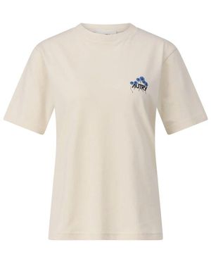 Autry Oversized T-Shirt Mit Logo-Print - Weiß