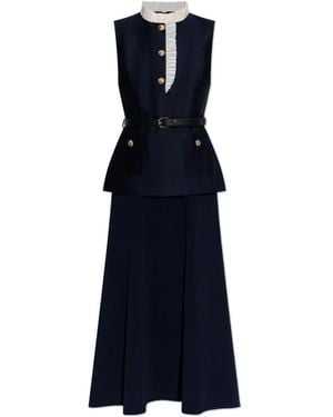 Self-Portrait Midi Dresses - Blue