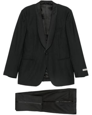 Canali Single Breasted Suits - Negro