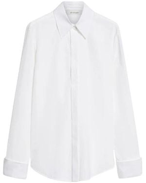 Sportmax Weiße baumwoll-popeline-hemd