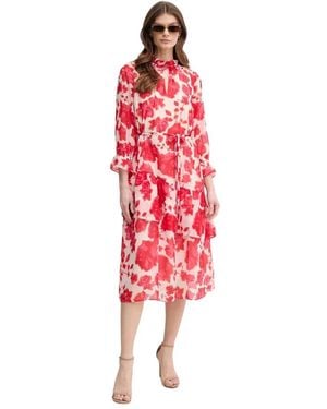 MARC AUREL Flared Midi Dress - Rood