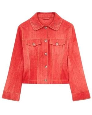 Ermanno Scervino Denim Jackets - Red