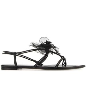 Nensi Dojaka Flat Sandals - Nero
