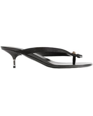 Versace Gavriel Suede Thong Sandalen - Zwart