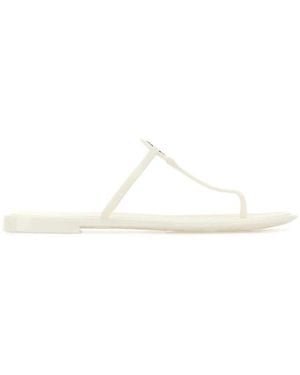 Tory Burch Flip Flops - White