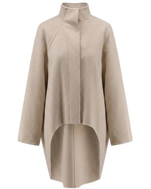 Alaïa Asymmetrische Dubbelzijdig Kasjmierjas - Naturel