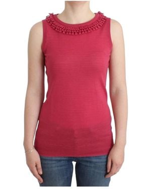 John Galliano Sleeveless Tops - Red