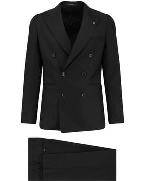 Tagliatore Double-Breasted Coats - Black