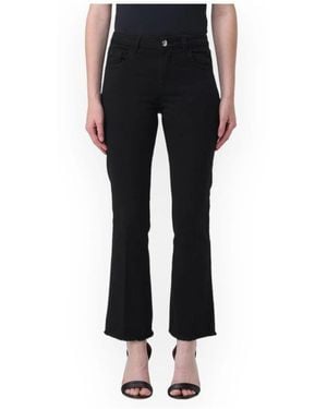 Fay Cropped fringed hose - Schwarz